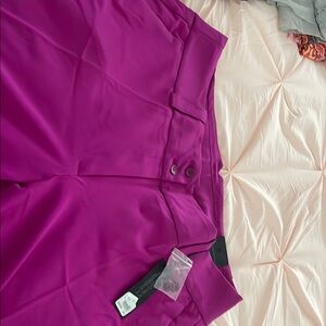 Vibrant Purple High-Waisted Pants